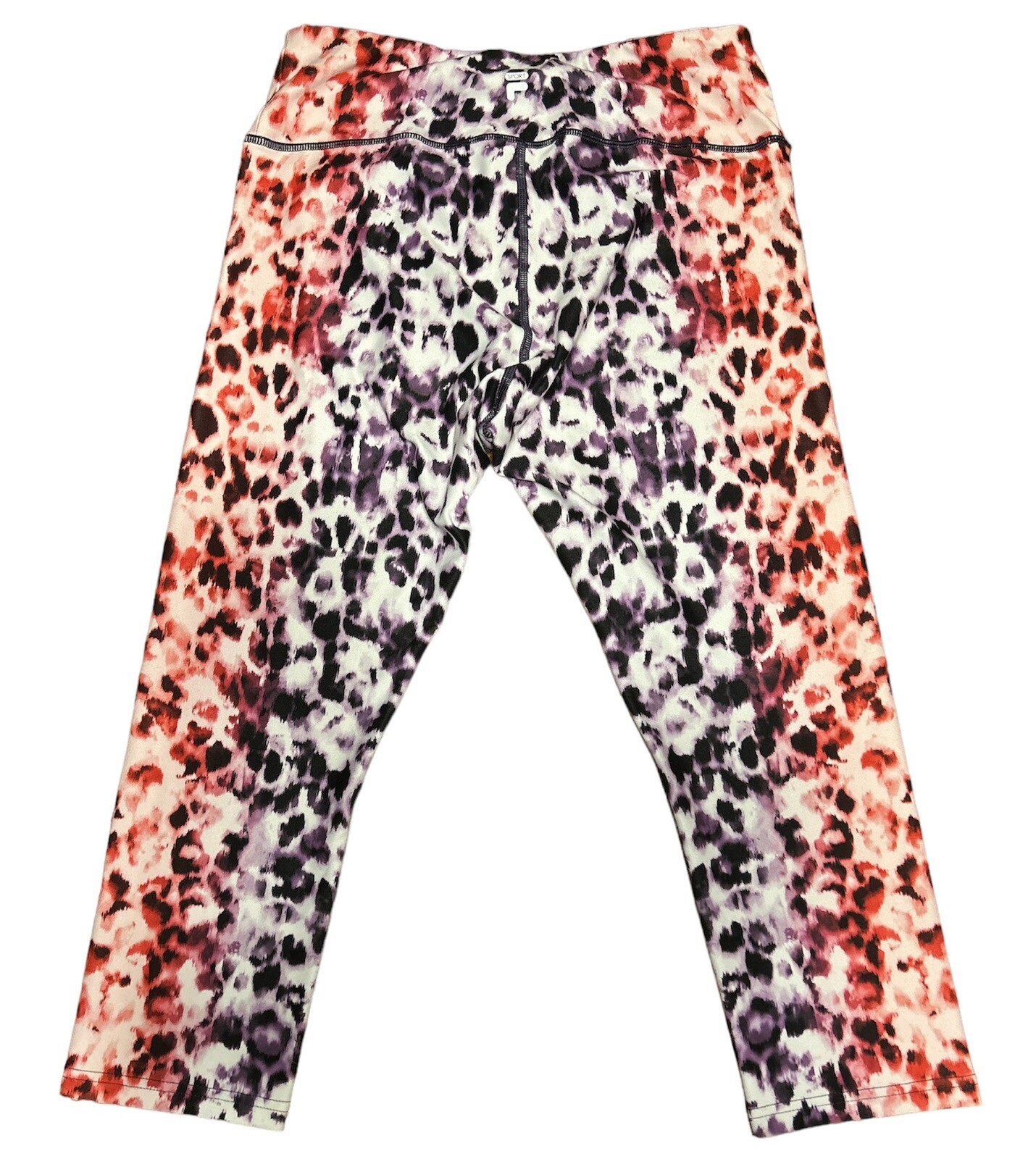 Leggings yoga attivi da donna stampa ghepardo Fila taglia grandi leopardo vita alta