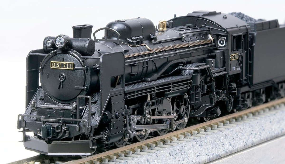 steam locomotiveオルゴール付 蒸気機関車D51型フィギュア レア KATO N Gauge D51 Steam Locomotive D51 Hokkaido with Giesel