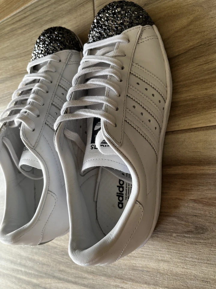 ADIDAS Superstar 80s Original white with Metal Toe Size 6.5 - Image 3 of 4