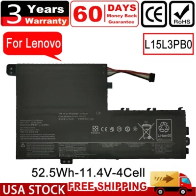 L15L3PB0 L15C3PB0 L15M3PB0 Battery For Lenovo Flex 5 1470 1570 320S ...