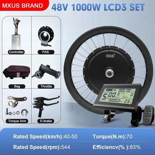 Ebike Conversion Kit 72V 1000W 3000W MTB 3.0 Tyre Brushless Front Rear Hub Motor - Picture 26 of 37