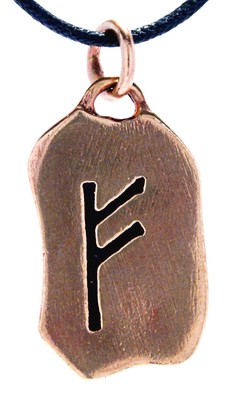 Rune Runen Anhanger Bronze Band Kette Buchstabe F Fehu Feoh Rind Reichtum 87 Ebay