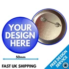 50mm Custom Badges • Personalised Printed Badge • Hen Stag Promotional Button