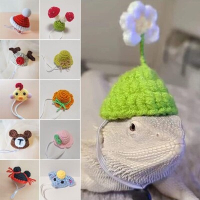 10 Pcs Mini Hamster Hat Hand Knitted Small Animal Pet Cap Guinea Pig Gerbil NEW