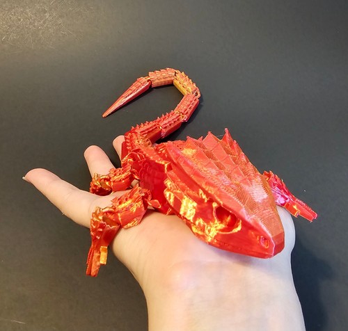 3D Printed Articulating Lizard Dragon Crocodile. Flexible Fidget Toy. Home Decor - Picture 47 of 70