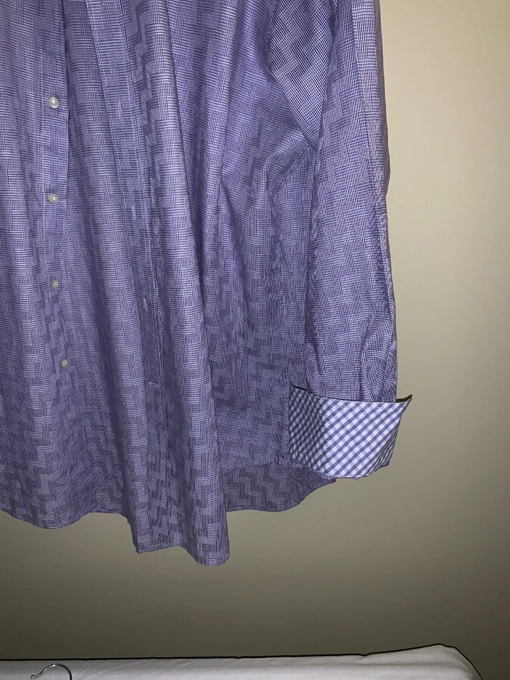 Camisa Jack Stone TD Púrpura Geométrica Manga Larga Talla XL Hombre’s Buen Estado Foto 3 de 4