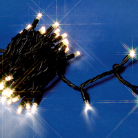 Lichterkette 10M IP44 100LED Deko Lichterkette Warmweiß Mit Schwarzem Kabel