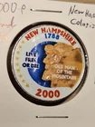 2000-P Kennedy Half Dollar New Hampshire State Quarter Colorized Enhancement