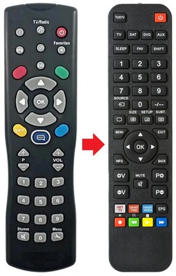 Afstandsbediening geschikt voor TECHNOTREND DVB-T
