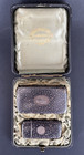 Antique French Niello Decorated 950 Silver Cigarette Case and Vesta Match Safe