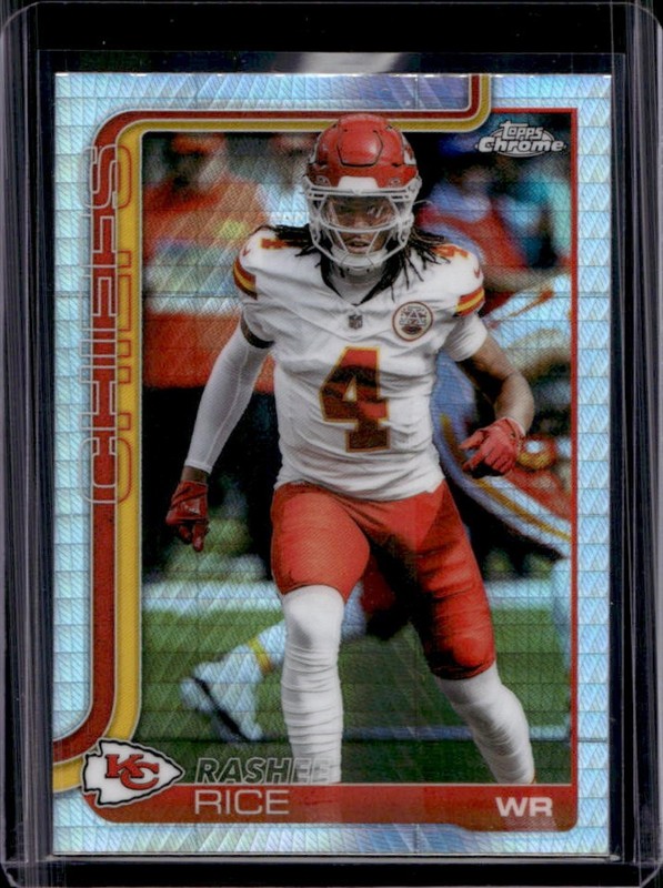 2025 Topps Chrome Rashee Rice Prism Refractor #147 Chiefs