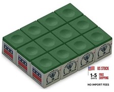 Billiard CHALK - ONE DOZEN Green