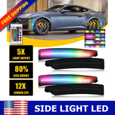 For 2024-up 2025 Ford Mustang S650 Dark Horse GT GTD RGB Side Marker Lights 4PCS