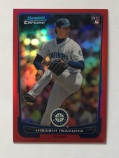 First Edition No. 1/5 Limited Edition Hisashi Iwakuma 2012 Bowman Chrome RC Red