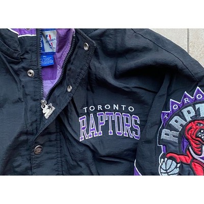 90s Toronto Raptors トロント・ラプターズ　ダウンジャケット Toronto Raptors 90s STARTER puffer LOGOS jacket XL black purple