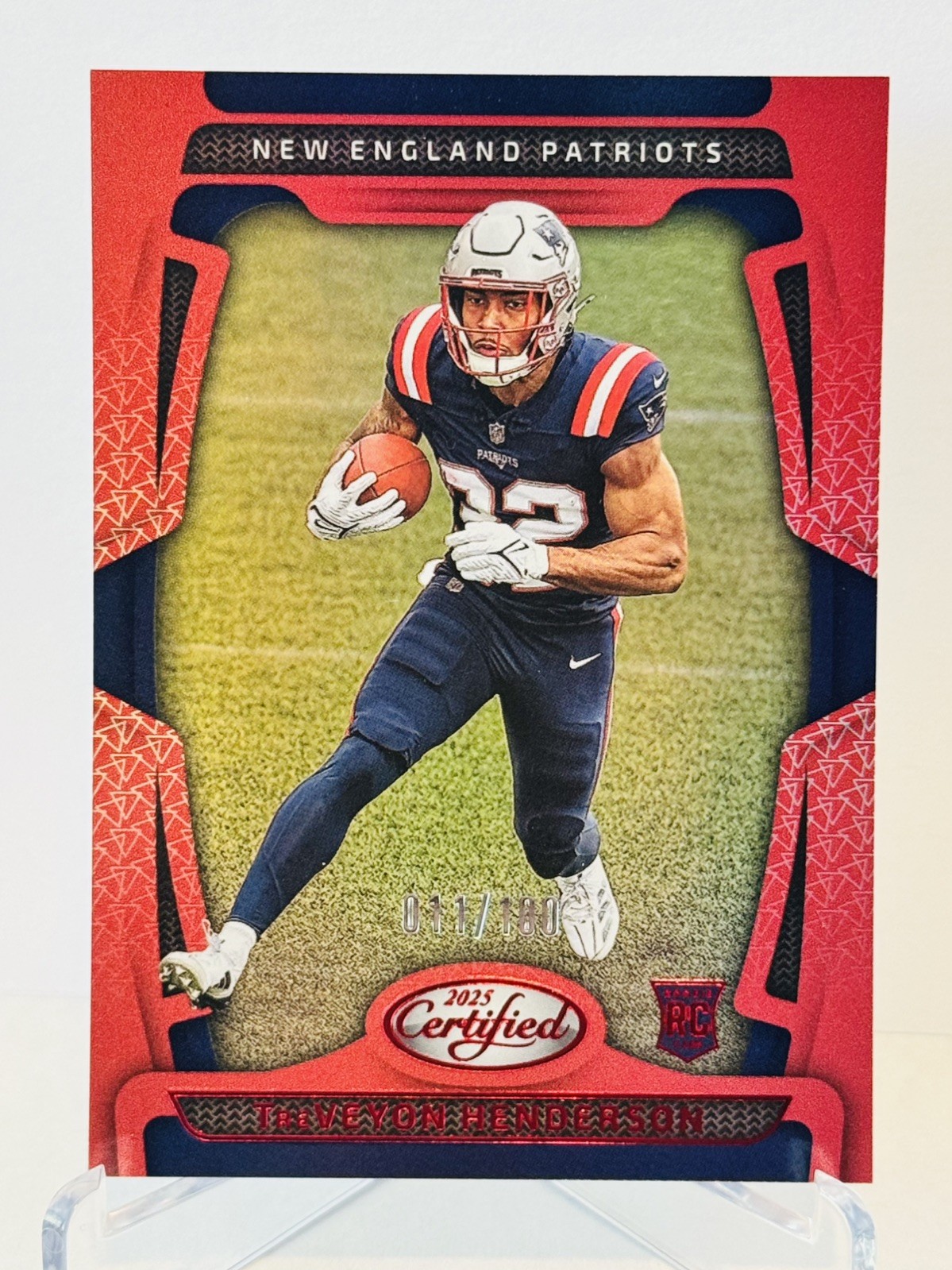 2025 Panini Certified TREVEYON HENDERSON Rookie Card RC #144 Mirror Red /100