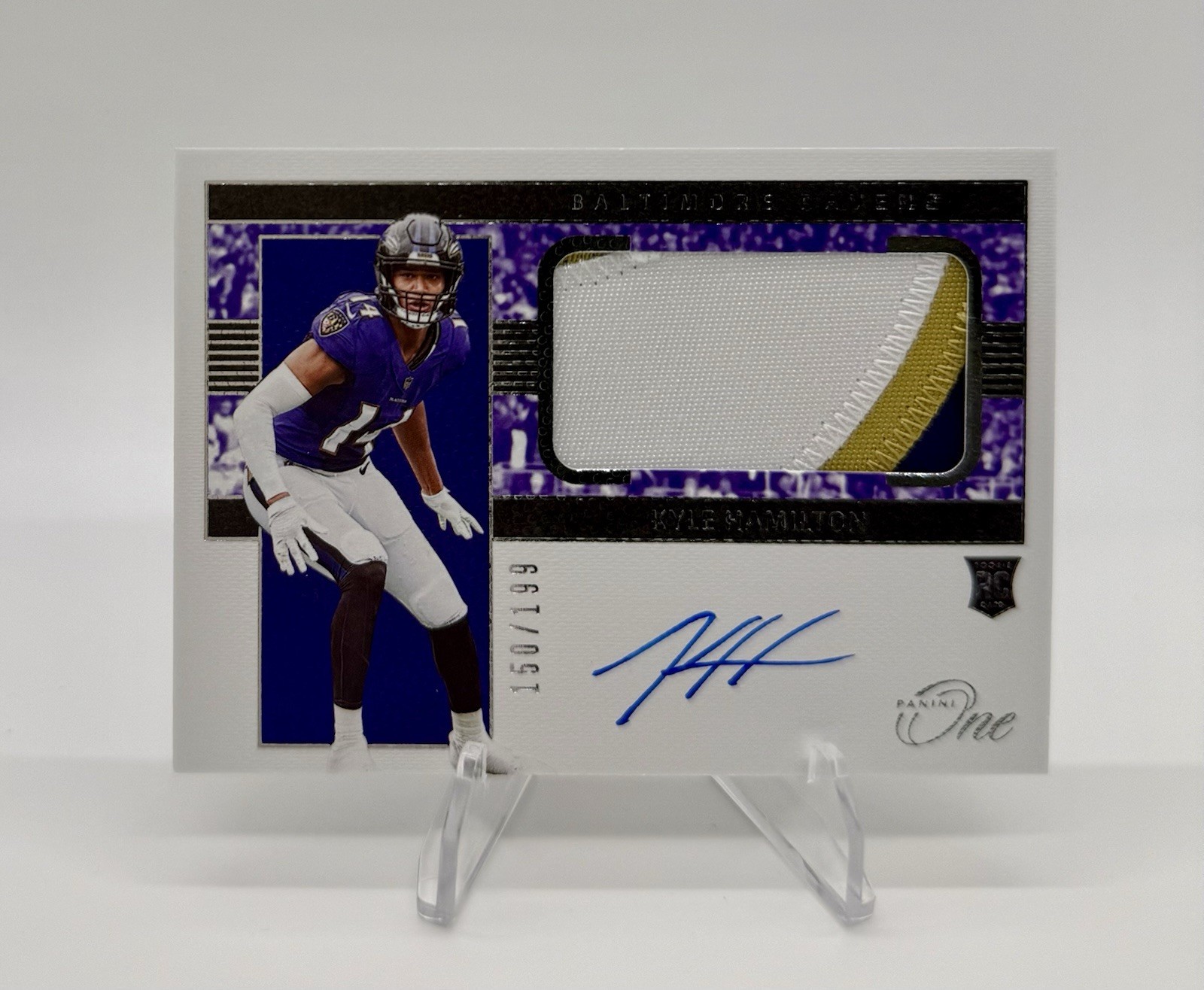 2022 Panini One Kyle Hamilton Rookie Patch Auto RC RPA /199 Ravens