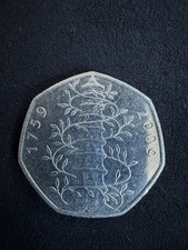 Kew Gardens 50p Circulated Coin 2019 Genuine.