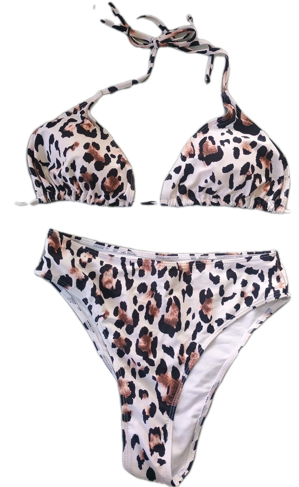 Triangle String Bikini Leopard High Waist XL Chee… - image 1