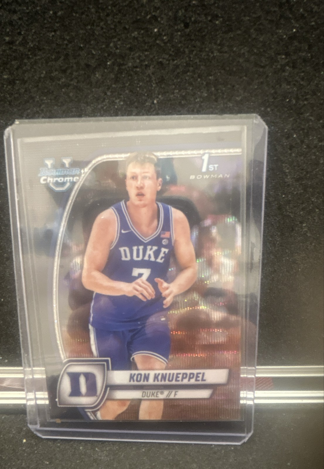 2024-25 Bowman University Chrome - Kon Knueppel #48 Black Wave Refractor (RC)