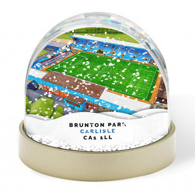 Carlisle United Around The Grounds Brunton Park Aquarell Schneekugel Weihnachten