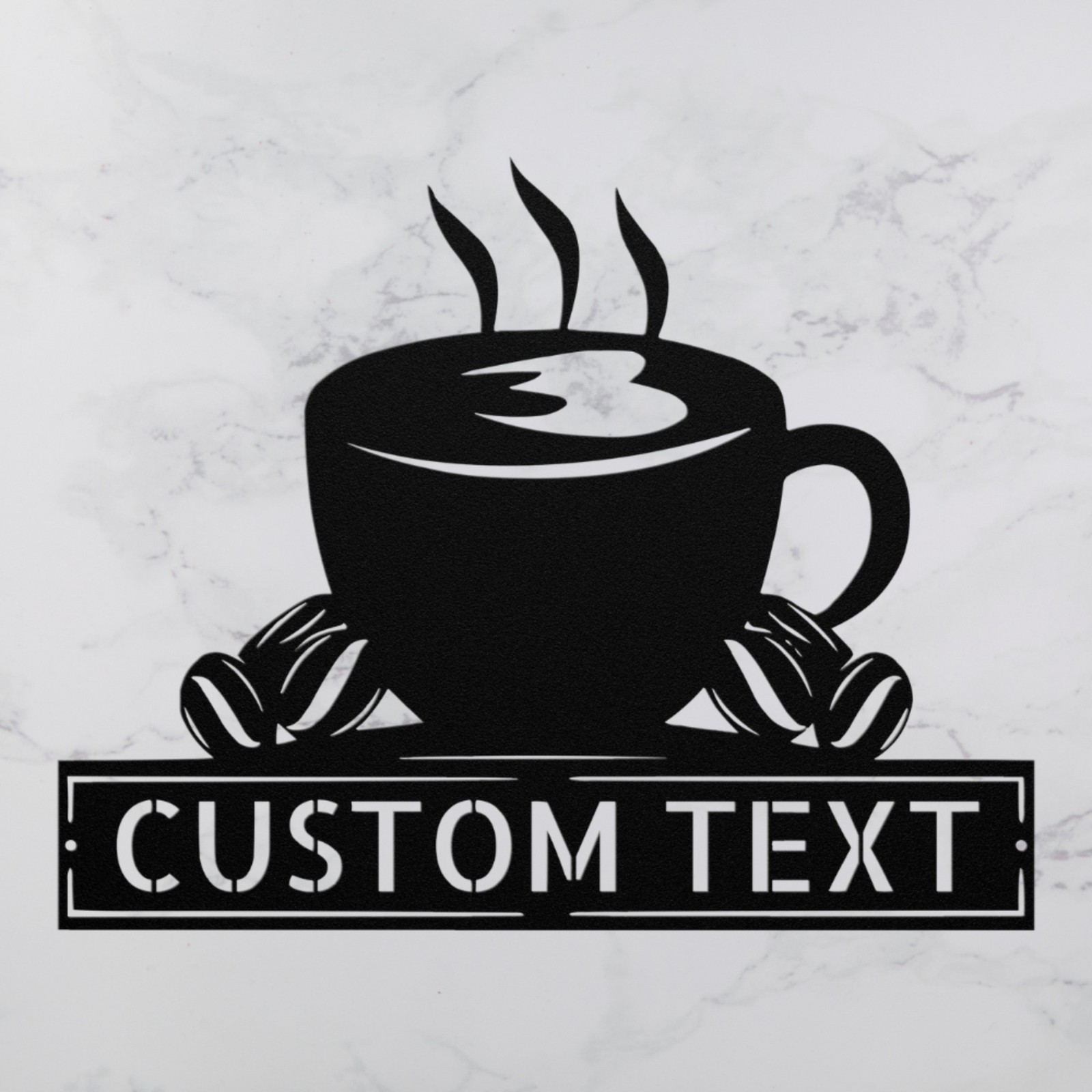 Custom Coffee Metal Wall Art Bar Sign Personalized Home Shop Metal Signs