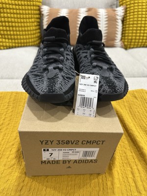 ADIDAS YZY 350 V2 CMPCT IG9606 BLACK GRAY Size 7