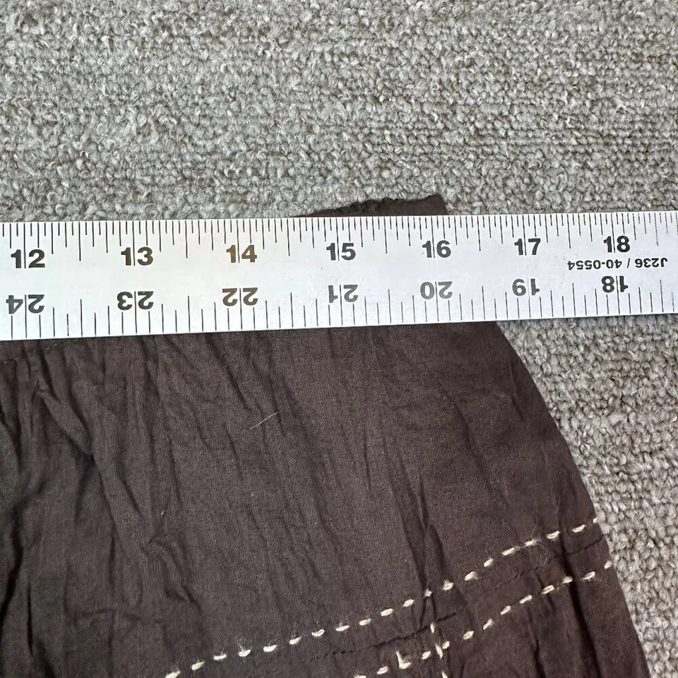 Falda midi vintage antigua azul marino Y2K marrón tiro bajo pradera para mujer talla 10 boho Foto 3 de 4