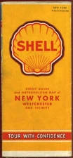 Shell Gasoline Road Map New York & Westchester 1941
