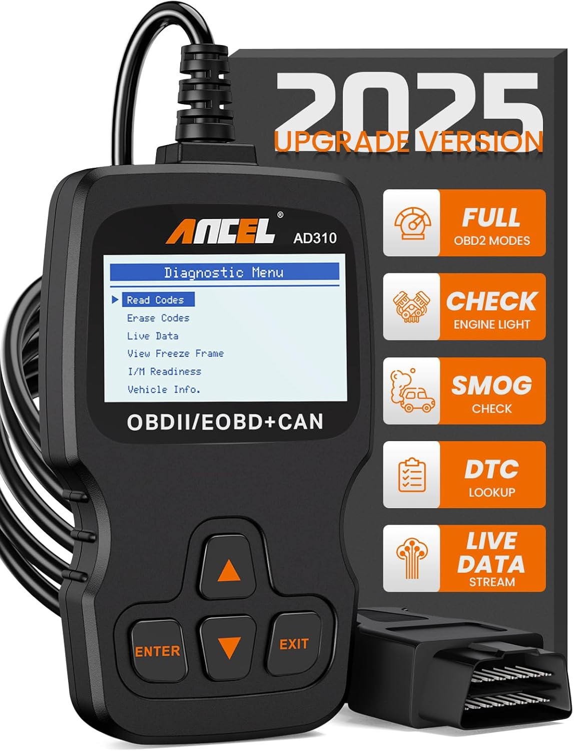 Interface OBD2 scanner diagnostic auto universel multimarque lecteur défaut moteur