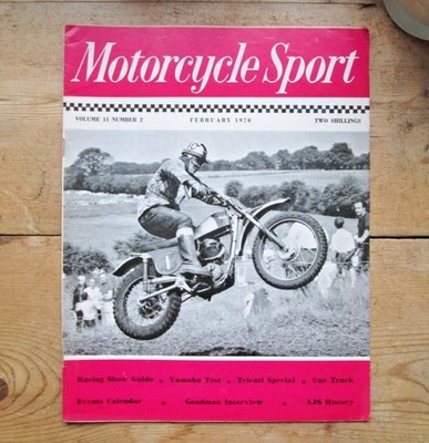 motorcycle sport magazine february 1970 tricati special events calendar ajs etc