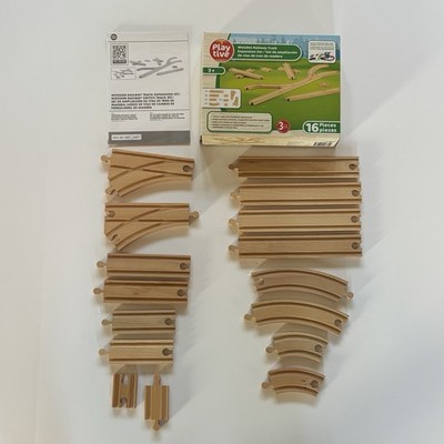 Playtive Wooden Railway Track 16 Piece Expansion Set New 