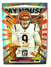 2023 Donruss Optic Joe Burrow SILVER Prizm Card #12 My House Bengals Star!