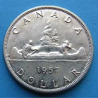 1957 Canadian Silver Dollar