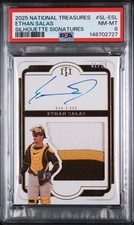2025 Panini National Treasures #SL-ESL Ethan Salas Patch Auto #/25 PSA 8