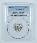 1948-D Roosevelt Dime Boston Collection MS66 FB PCGS Blue Label *6966