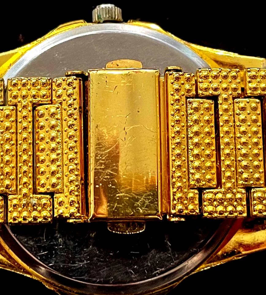 Halukakah Stargazer 18k Gold-Plated Iced-Out Watch w/Simulated Diamonds AWESOME - Image 3 of 4