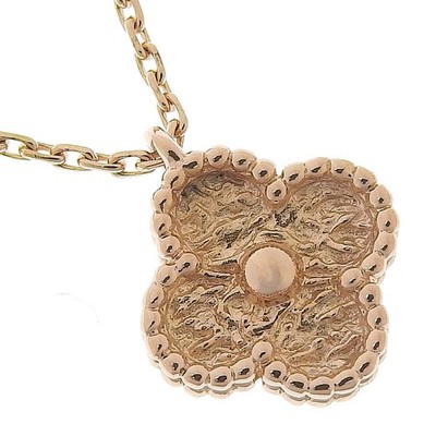 Van Cleef & Arpels Sweet Alhambra Necklace K18 Pink Gold Clover 3g