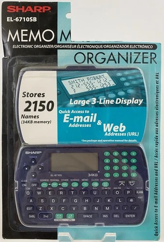 Sharp EL-6710SB Memo Master Electronic Organizer New Sealed Vintage