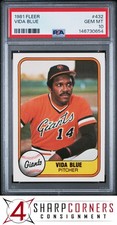 1981 FLEER #432 VIDA BLUE GIANTS PSA 10