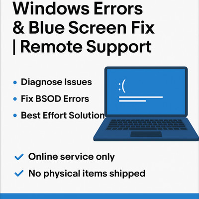 Fix Blue Screen (BSOD) & Windows Errors   Urgent Remote Help