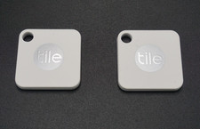Tile Mate T3001 Set Of 2 - White Bluetooth Key Phone Smart Item Tracking Device