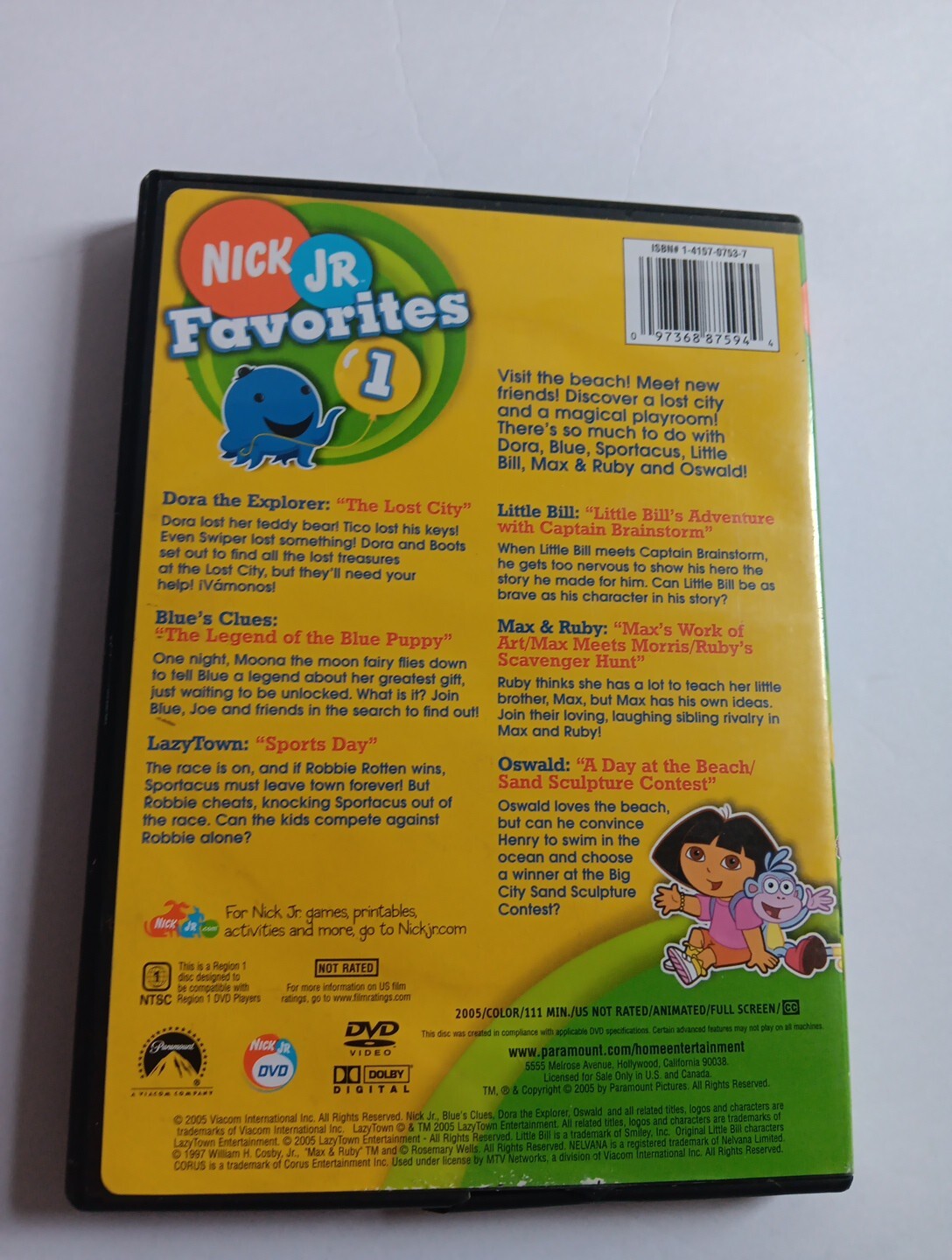 Nick Favorites DVD, 2005 Oswald Little Bill Blues Clues