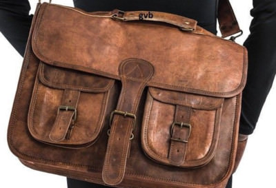 Men's Brown Leather Briefcase New Messenger Satchel Shoulder Vintage Leather Bag