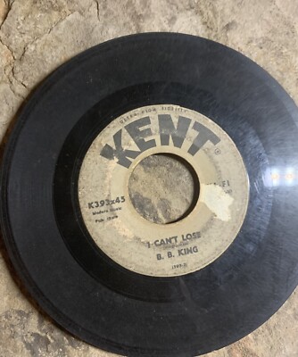 B.B. King I Can t Lose & Rock Me Baby 45 Vinyl Record. Rough Conditioned 