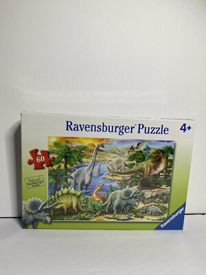 NEW Ravensburger Dinosaurs 60 Piece Jigsaw Puzzle Ages 4+. Prehistoric Life