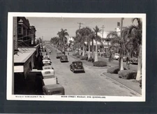 D9061 Australia Q Mackay Wood St Mackay Newsagency RPPC vintage postcard