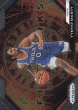 2023-24 Panini Prizm Basketball Tyrese Maxey #6 Fireworks