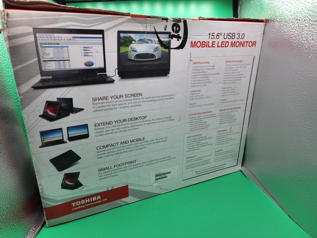 Toshiba Mobile LED Monitor 15.6 USB 3.0 