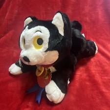 Disney Store Pinocchio FIGARO Cat Plush 13  Embroidered Eyes Stuffed Animal